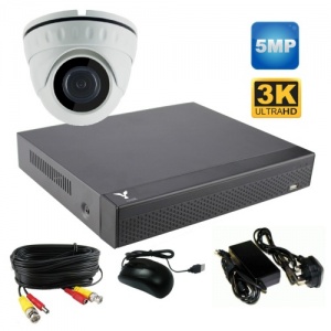 5Mp Hd CCTV Camera System with 30m Ir Dome Camera & 1Tb Dvr